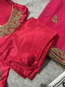 Pink Embroidery Suit With Full  Embroideryduppta