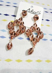 Peach Stone Earring