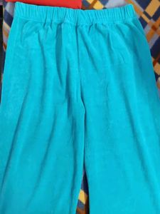 blue colour velvet co ord set