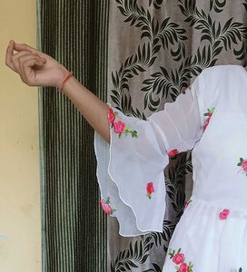 Elegant White Floral Midi Dress