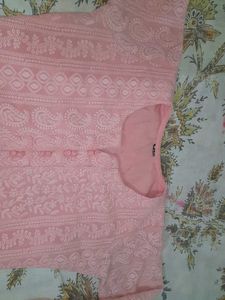 Pink Embroidered Kurta