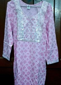 Beautiful Baby Pink straight Kurta Set