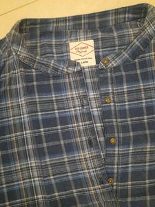 St. John&#39;s Bay Blue Plaid Flannel