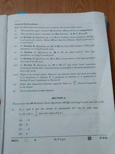 CBSE 2024-25  Class 10 Mathematics Board Paper