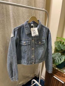 Denim Jacket with Lace