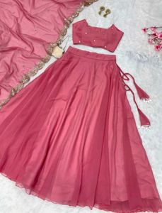 Full Gher Georgette Lehnga ✨