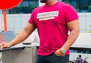 Brand Print Slim Fit Crew Neck Tshirt