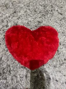 Red Heart-Shaped Pillow