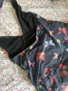 Butterfly Print Halter backless Top