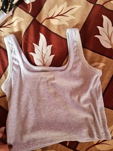 Grey Crop Top