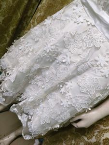 White Floral Lace Halter Dress