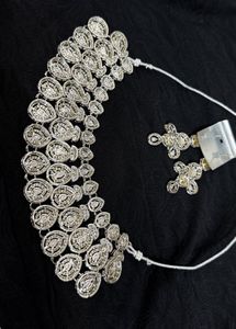Diamond Statement Necklace &amp; Earrings