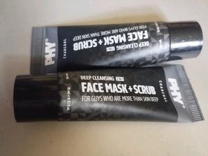 face mask + scrub
