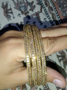 Gold-toned Bangle Set