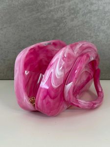 Pink Swirl Clutch  Mini