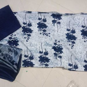 soft printed synthetic dress material