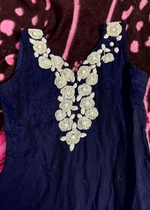 Elegant Navy Blue Kurta