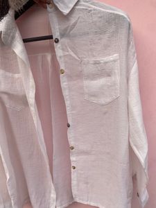 Oversized White Transparent Shirt