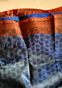 Elegant Blue Patterned Saree