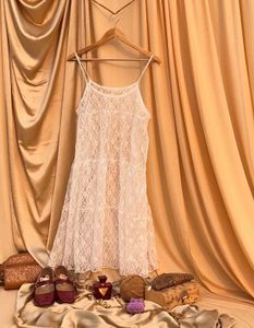 Trendy Lace slip dress