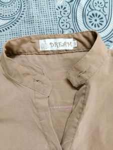 Tan Button-Down Shirt