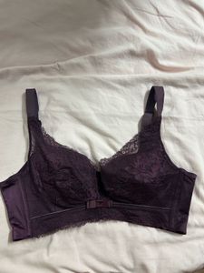 Elegant Purple Lace Bra