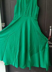 Green Fit & Flare Dress