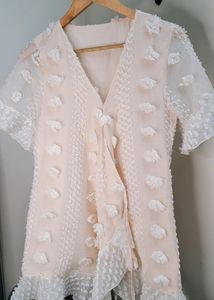 Pastel Peach Mini Dress