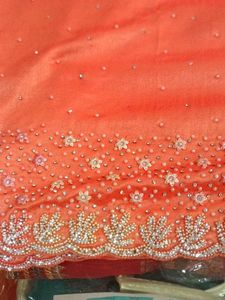 Elegant Orange Saree