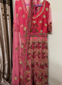 Gorgeous Pink Floral Embroidered Lehenga