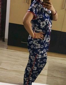 Woman Satin Nighty Suit