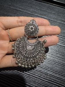 4 Pair Oxidised Jhumka Earrings