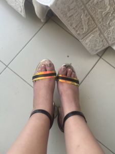 Unique Gold & Black Heels