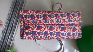 Jaipur Summer Collection Maroon And Blue Tote Bag