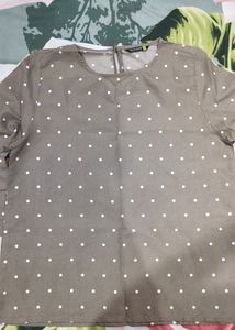 Tokyo Talkies Bell Sleeves Polka Dots Classy Top