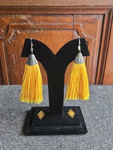 COMBO Yellow and White Tassel Earrings
