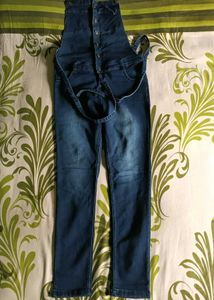 Denim Button-Down Overalls