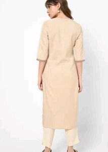 Elegant Beige Printed Kurta