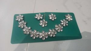Crystal Flower Jewelry Set