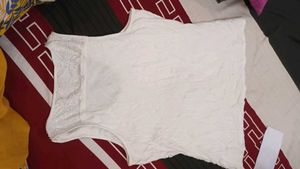 White Embellished Tank Top