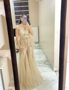 Elegant Sequin Party Coord Set with Flare Pants