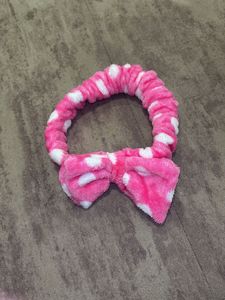 Pink Polka Dot Headband