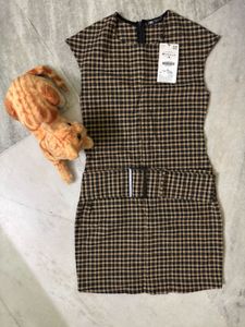 INTERLOCK BELTED DRESS