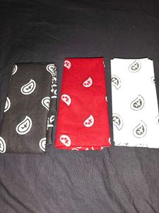 Black &amp; White Bandana Set Of 3
