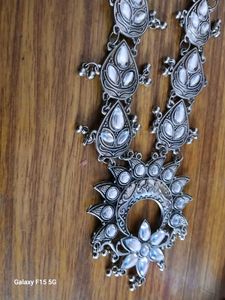 Oxidised Kundan Set