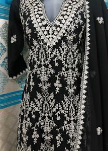 Elegant  Festive Black Palazzo Set 40&#34;
