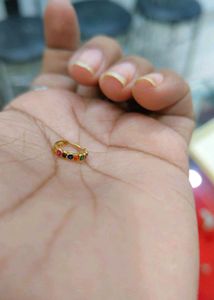 20 k gold nose bali Colorful Gemstone