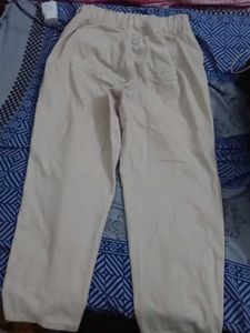 Beige Casual Pants