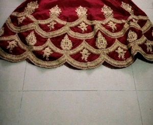 Maroon A Line Kurta Dupatta