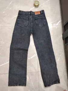 Vintage Black Wash Straight Leg Jeans